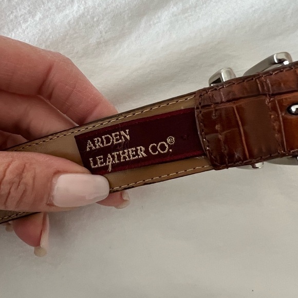 Arden Leather Mens Belt Size 90/36 Brown Italian Leather. - Picture 4 of 7